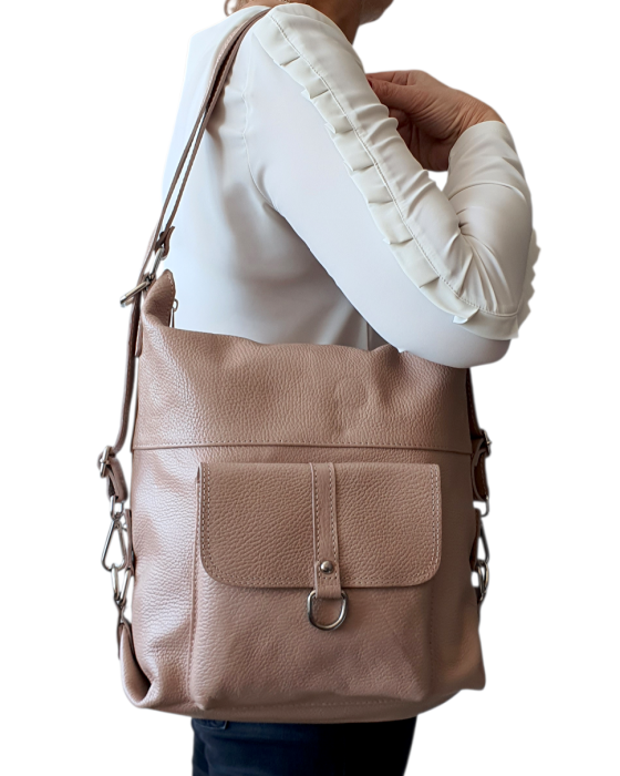 Rucsac Dama Piele Naturala Bej Bernis G04613 [6]