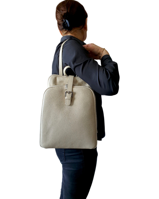 Rucsac Dama Piele Naturala Bej Lena G04786 [8]