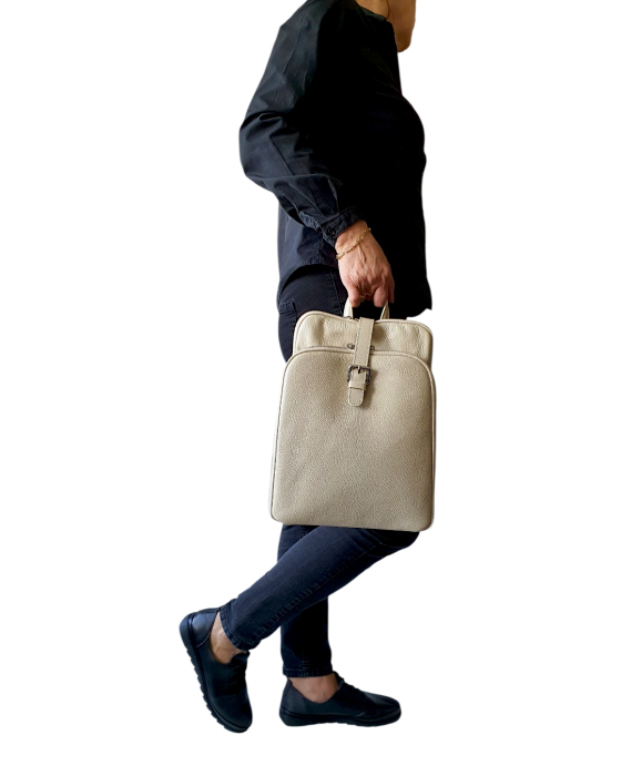 Rucsac Dama Piele Naturala Bej Lena G04786 [9]