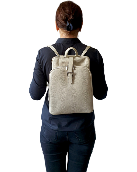 Rucsac Dama Piele Naturala Bej Lena G04786 [7]