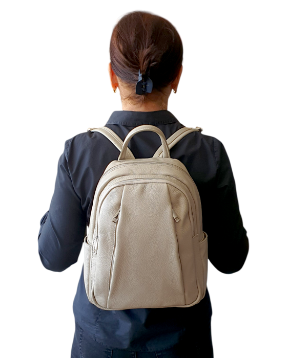 Rucsac Dama Piele Naturala Grej Sia G04734 [7]