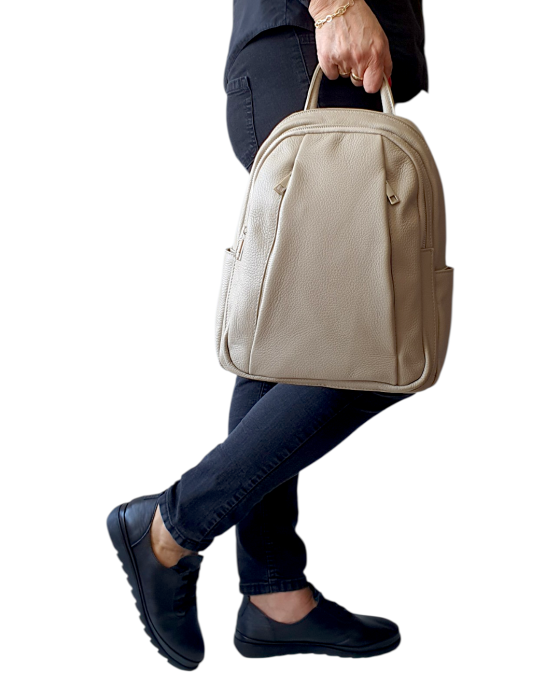 Rucsac Dama Piele Naturala Grej Sia G04734 [8]