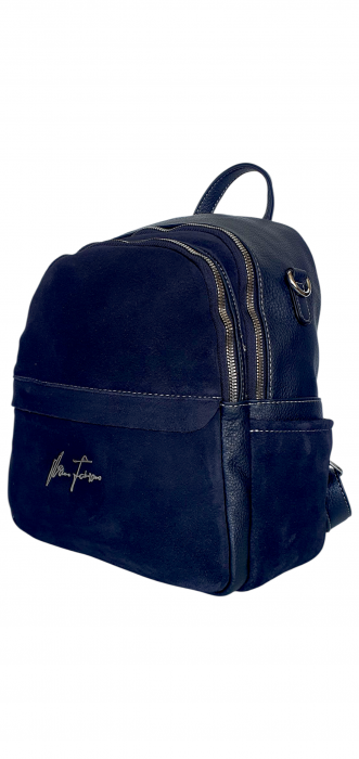 Rucsac Dama Piele Naturala Bleumarin Bianca V. Fabbiano G04414 [4]