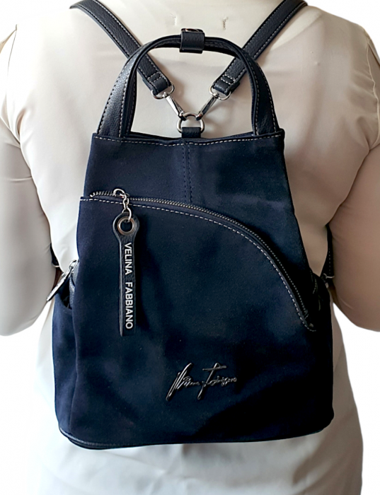 Rucsac Dama Piele Naturala Bleumarin Diana G03969 [7]