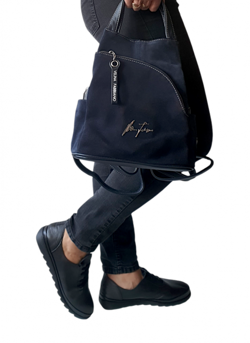 Rucsac Dama Piele Naturala Bleumarin Diana G03969 [6]