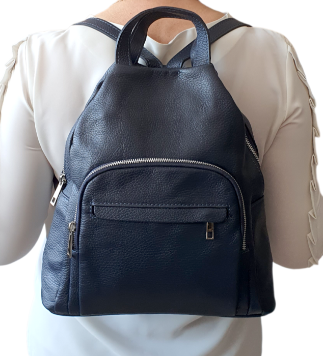 Rucsac Dama Piele Naturala Bleumarin Kiros G04614 [8]