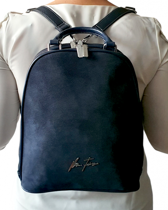 Rucsac Dama Piele Naturala Bleumarin Luminita G03989 [7]