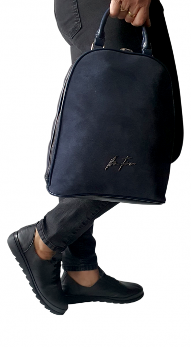 Rucsac Dama Piele Naturala Bleumarin Luminita G03989 [6]