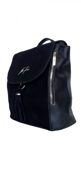Rucsac Dama Piele Naturala Negru V.Fabbiano Anelis G04382 [3]