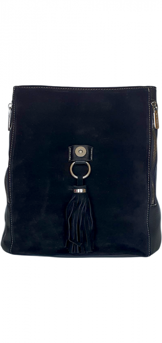 Rucsac Dama Piele Naturala Negru V.Fabbiano Anelis G04382 [5]