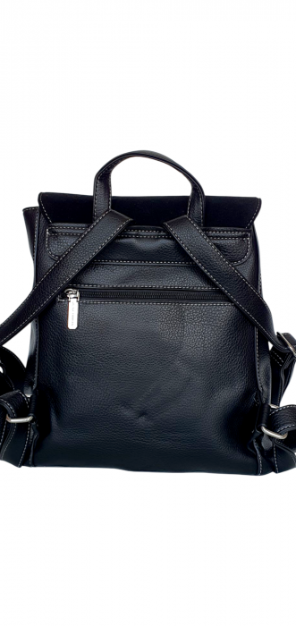 Rucsac Dama Piele Naturala Negru V.Fabbiano Anelis G04382 [4]