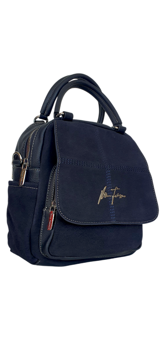 Rucsac Dama Piele Naturala Bleumarin V.Fabbiano Carmen G04543 [2]