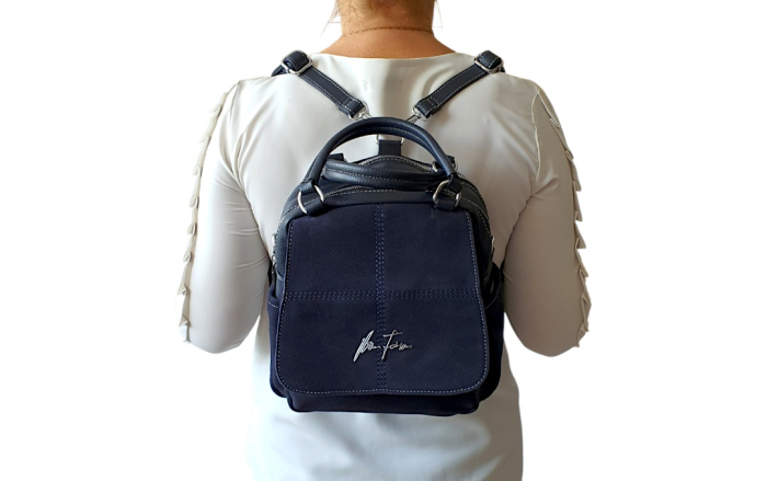 Rucsac Dama Piele Naturala Bleumarin V.Fabbiano Carmen G04543 [9]