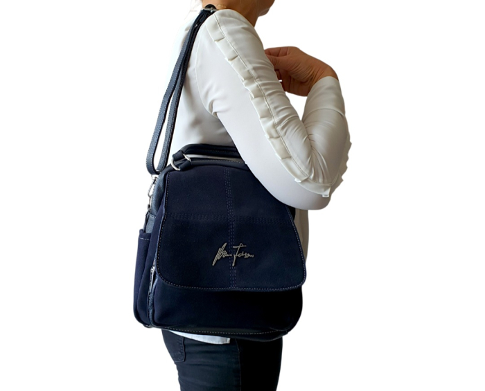 Rucsac Dama Piele Naturala Bleumarin V.Fabbiano Carmen G04543 [8]