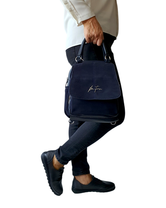 Rucsac Dama Piele Naturala Bleumarin V.Fabbiano Carmen G04543 [7]
