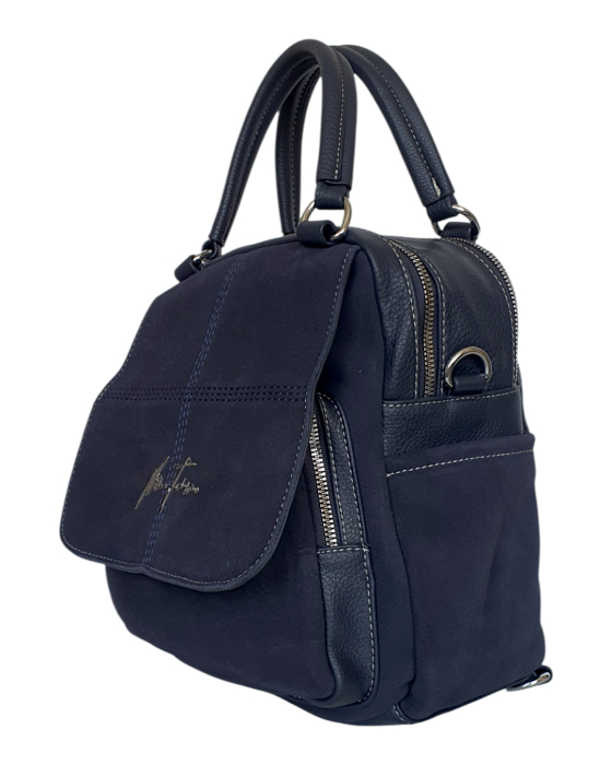 Rucsac Dama Piele Naturala Bleumarin V.Fabbiano Carmen G04543 [2]