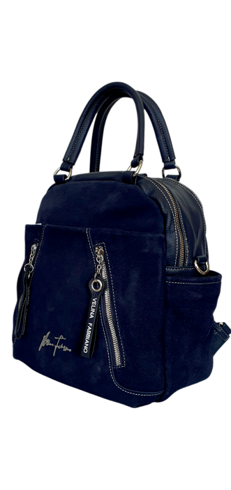 Rucsac Dama Piele Naturala Bleumarin V.Fabbiano Geo G04540 [3]