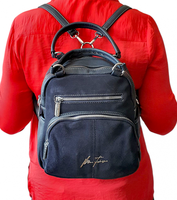 Rucsac Dama Piele Naturala Bleumarin V.Fabbiano Pia G04417 [7]
