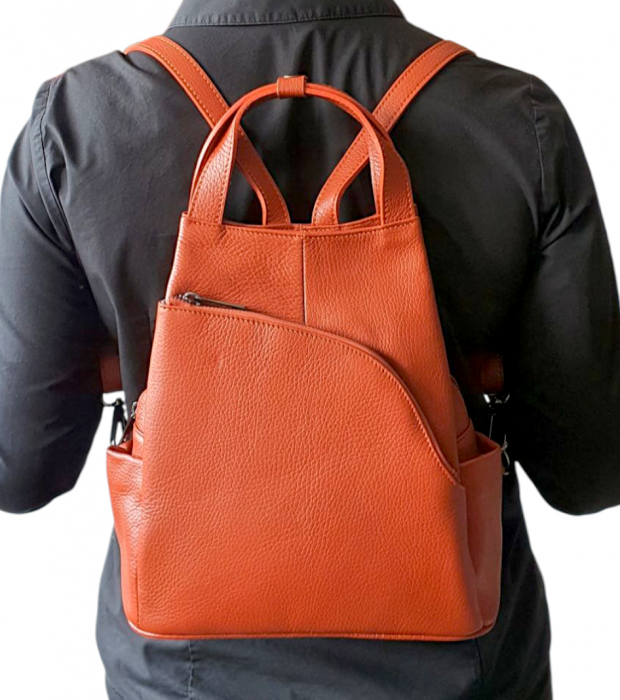 Rucsac Dama Piele Naturala Corai Tokio G04246 [8]