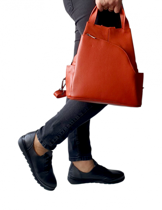 Rucsac Dama Piele Naturala Corai Tokio G04246 [7]