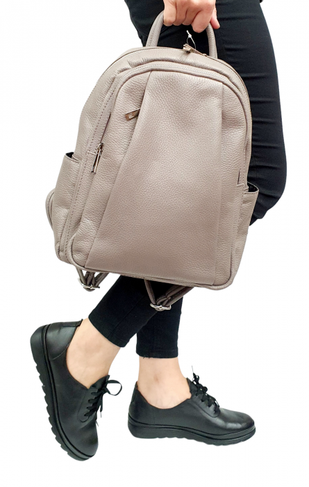 Rucsac Dama Piele Naturala Grej Sia G02494 [2]