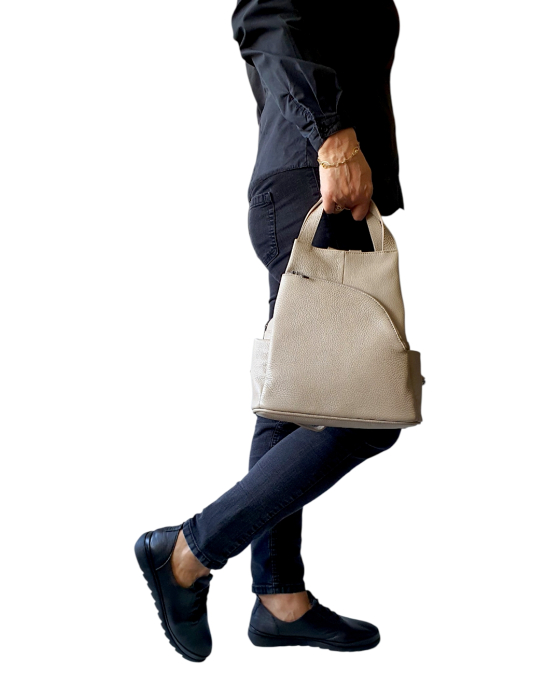 Rucsac Dama Piele Naturala Grej Tokio G04784 [2]