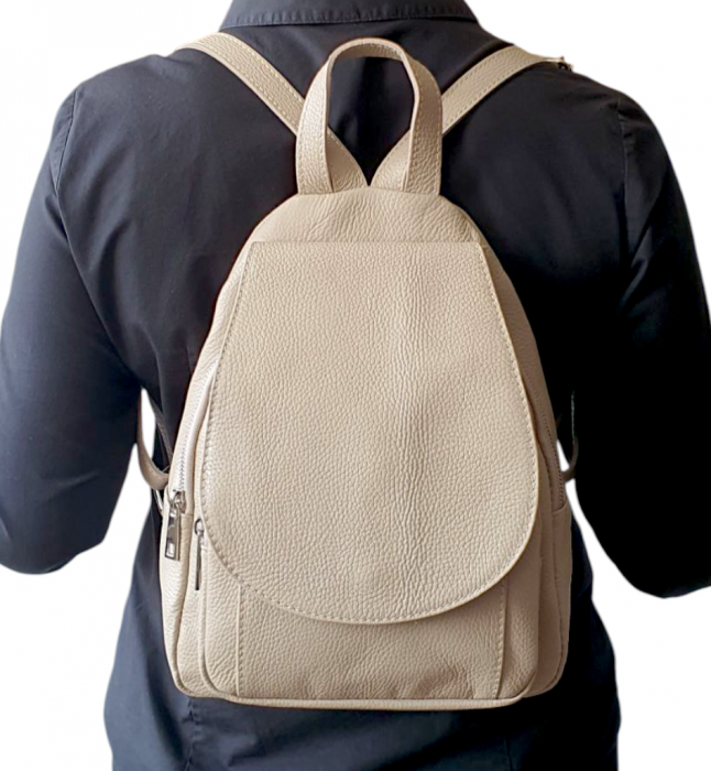 Rucsac Dama Piele Naturala Grej Vernis G04252 [9]