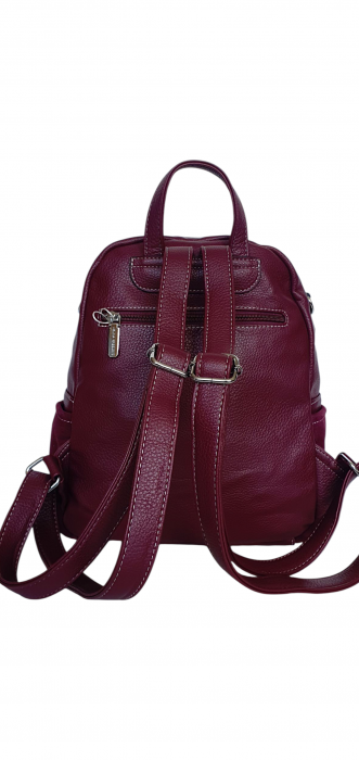 Rucsac Dama Piele Naturala Grena Bianca V. Fabbiano G04413 [3]