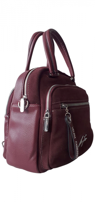 Rucsac Dama Piele Naturala Grena Fabia V. Fabbiano G04126 [2]