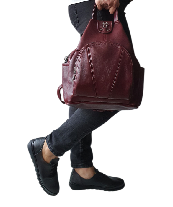 Rucsac Dama Piele Naturala Grena Jetmira G04652 [6]