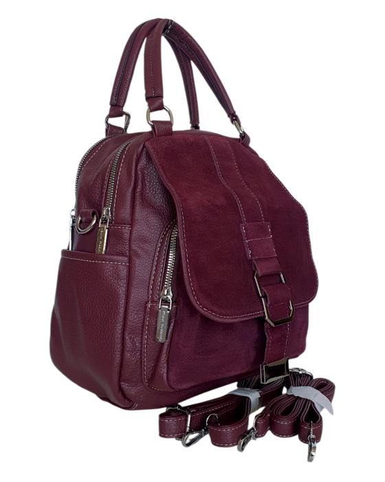Rucsac Dama Piele Naturala Grena Lia V. Fabbiano G04416 [3]