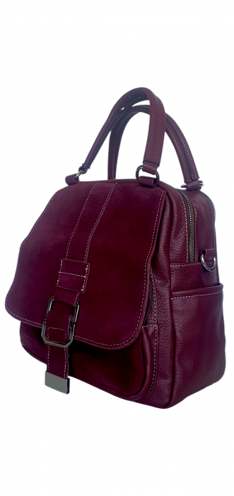 Rucsac Dama Piele Naturala Grena Lia V. Fabbiano G04416 [3]