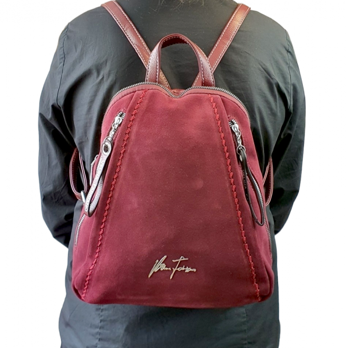 Rucsac Dama Piele Naturala Grena V.Fabbiano Smaranda G03090 [7]