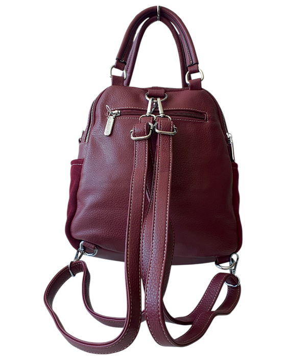 Rucsac Dama Piele Naturala Grena V.Fabbiano Carmen G04544 [4]