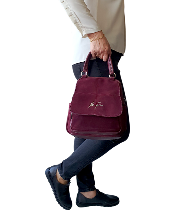 Rucsac Dama Piele Naturala Grena V.Fabbiano Carmen G04544 [8]
