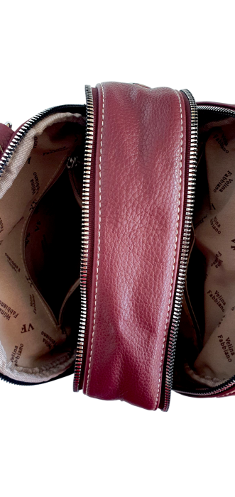 Rucsac Dama Piele Naturala Grena V.Fabbiano Carmen G04544 [6]