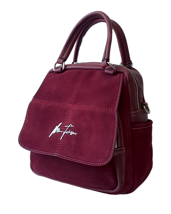 Rucsac Dama Piele Naturala Grena V.Fabbiano Carmen G04544 [3]