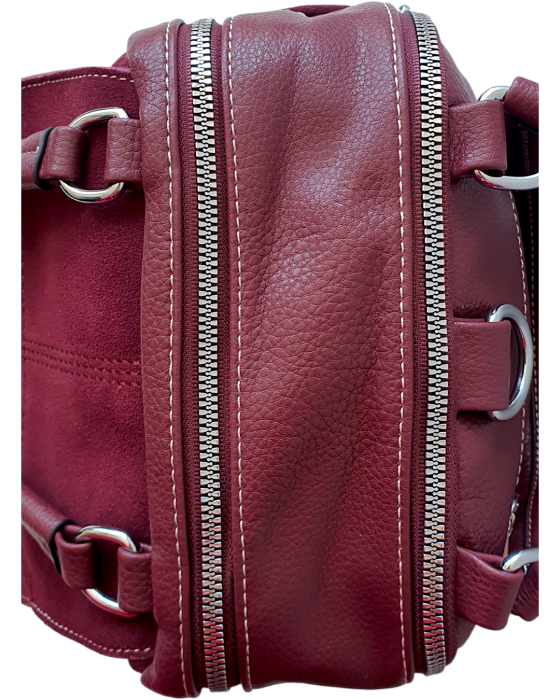 Rucsac Dama Piele Naturala Grena V.Fabbiano Carmen G04544 [6]