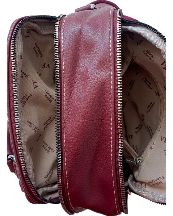 Rucsac Dama Piele Naturala Grena V.Fabbiano Carmen G04544 [7]