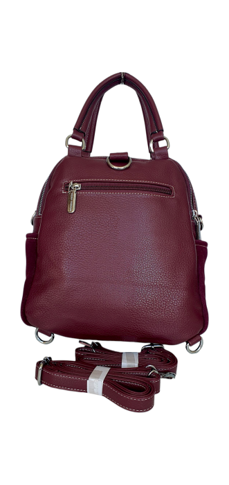 Rucsac Dama Piele Naturala Grena V.Fabbiano Carmen G04544 [4]