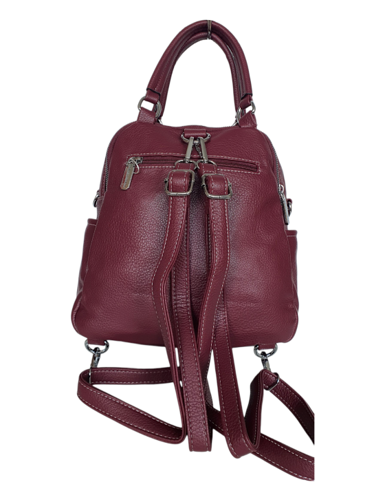 Rucsac Dama Piele Naturala Grena V.Fabbiano Pia G03111 [4]