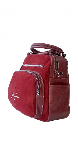 Rucsac Dama Piele Naturala Grena V.Fabbiano Pia G03111 [3]
