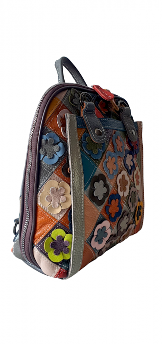 Rucsac Dama Piele Naturala Multicolor Adena G03531 [2]