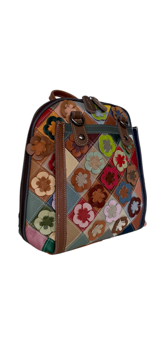 Rucsac Dama Piele Naturala Multicolor Adena G04632 [2]