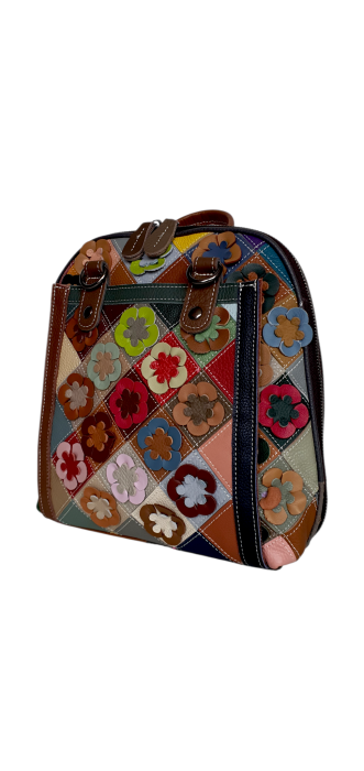 Rucsac Dama Piele Naturala Multicolor Adena G04632 [3]