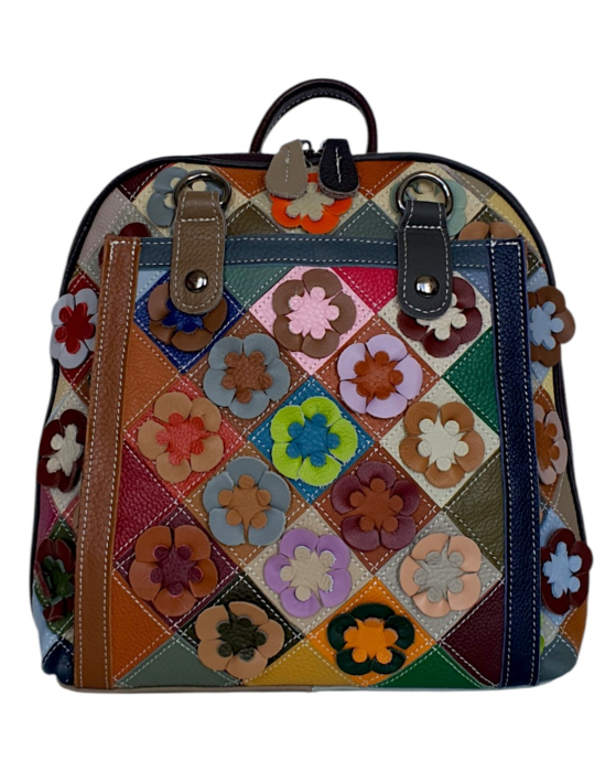 Rucsac Dama Piele Naturala Multicolor Adena G04826 [2]