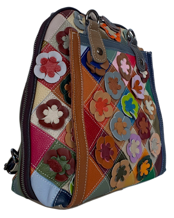 Rucsac Dama Piele Naturala Multicolor Adena G04826 [3]