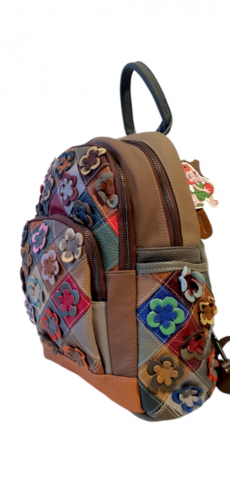 Rucsac Dama Piele Naturala Multicolor Anglea G04103 [3]