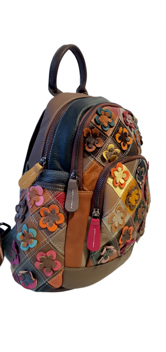Rucsac Dama Piele Naturala Multicolor Anglea G04105 [2]