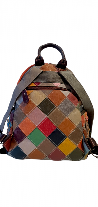 Rucsac Dama Piele Naturala Multicolor Anglea G04105 [4]